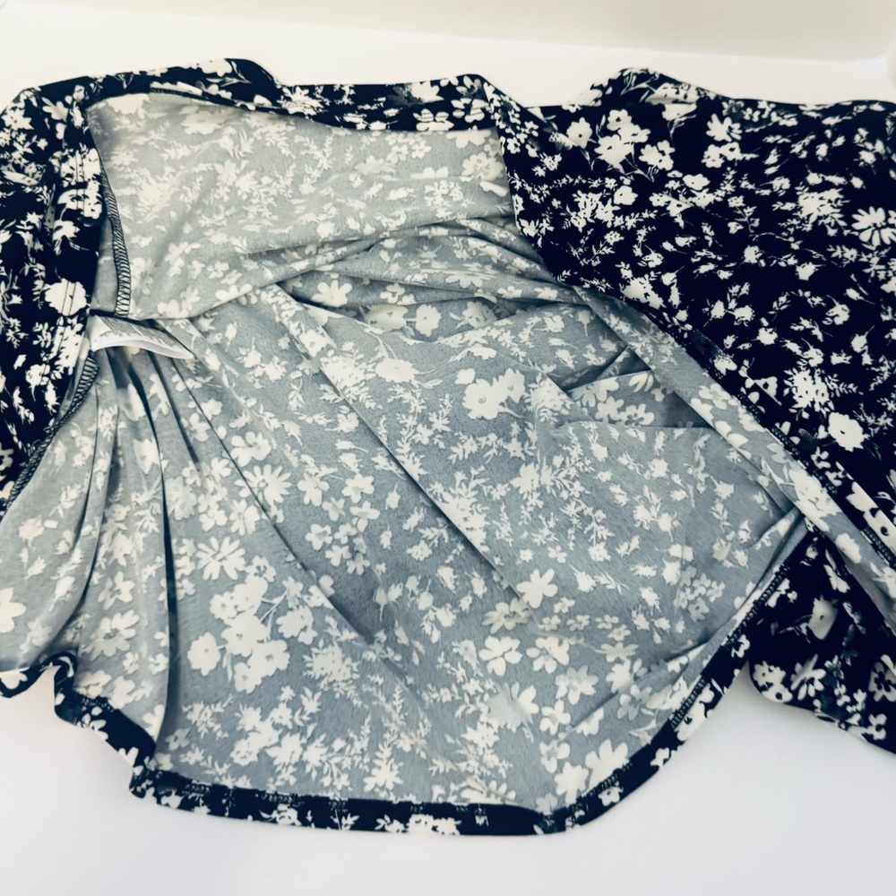 52seven Fit & Flare Maxi Women's Dress Black White Floral Cap Sleeve Size XL - Picture 8 of 14